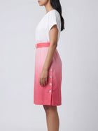 White and Pink short skirt
